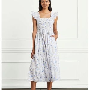 Hill House Nap Dress in Blue Botanical